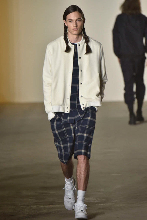 Trompe L'oeil Hem Shirt - Blue Plaid