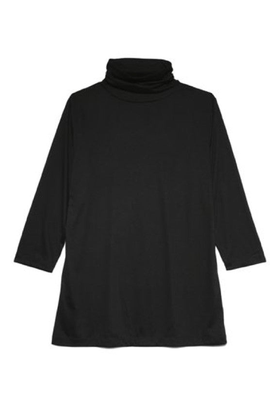 Turtle Neck Jersey - Black