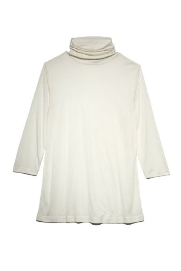 Turtle Neck Jersey - White