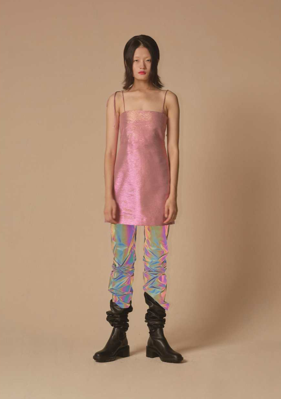 Reflective Straight Leg Pants