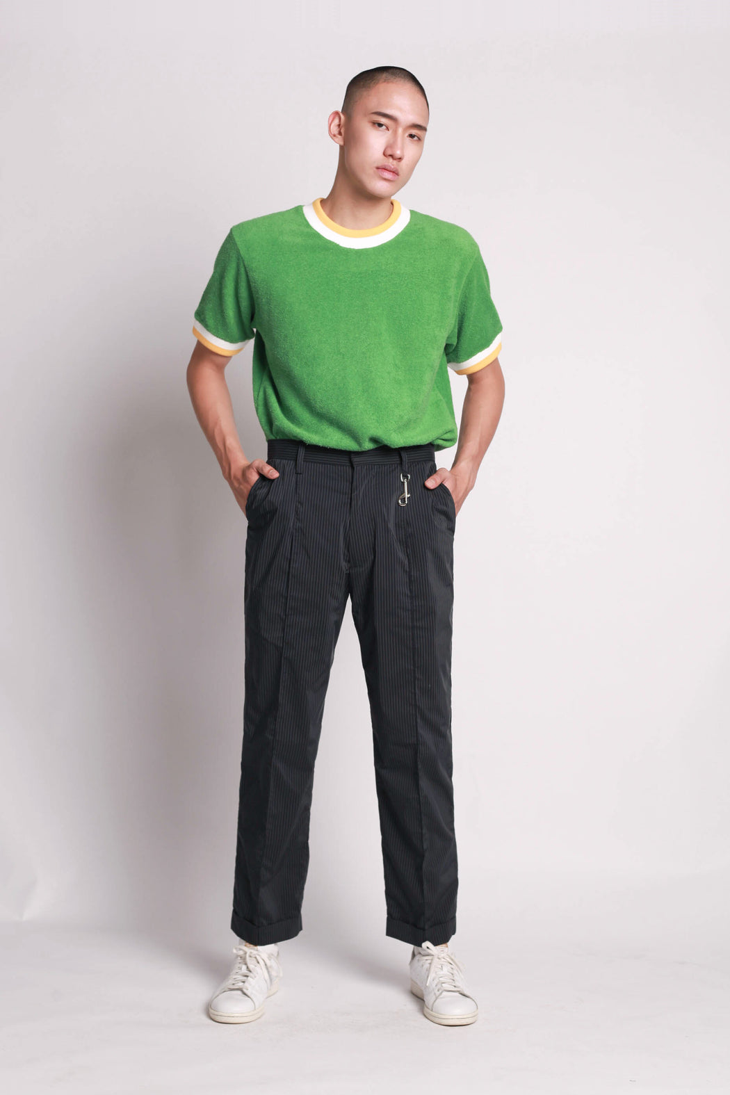 Pile Trim Tee - Green
