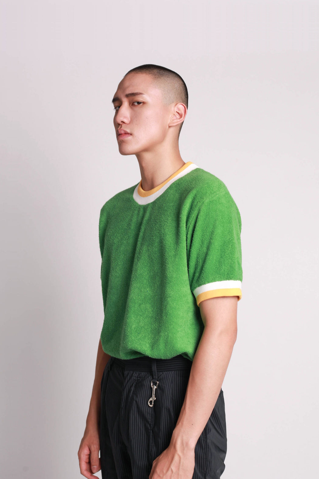 Pile Trim Tee - Green