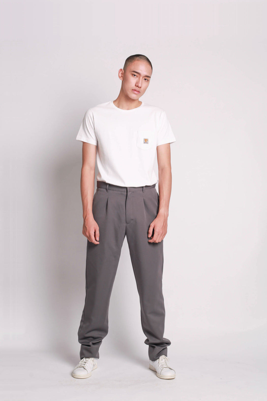 Tuck Slacks - Grey