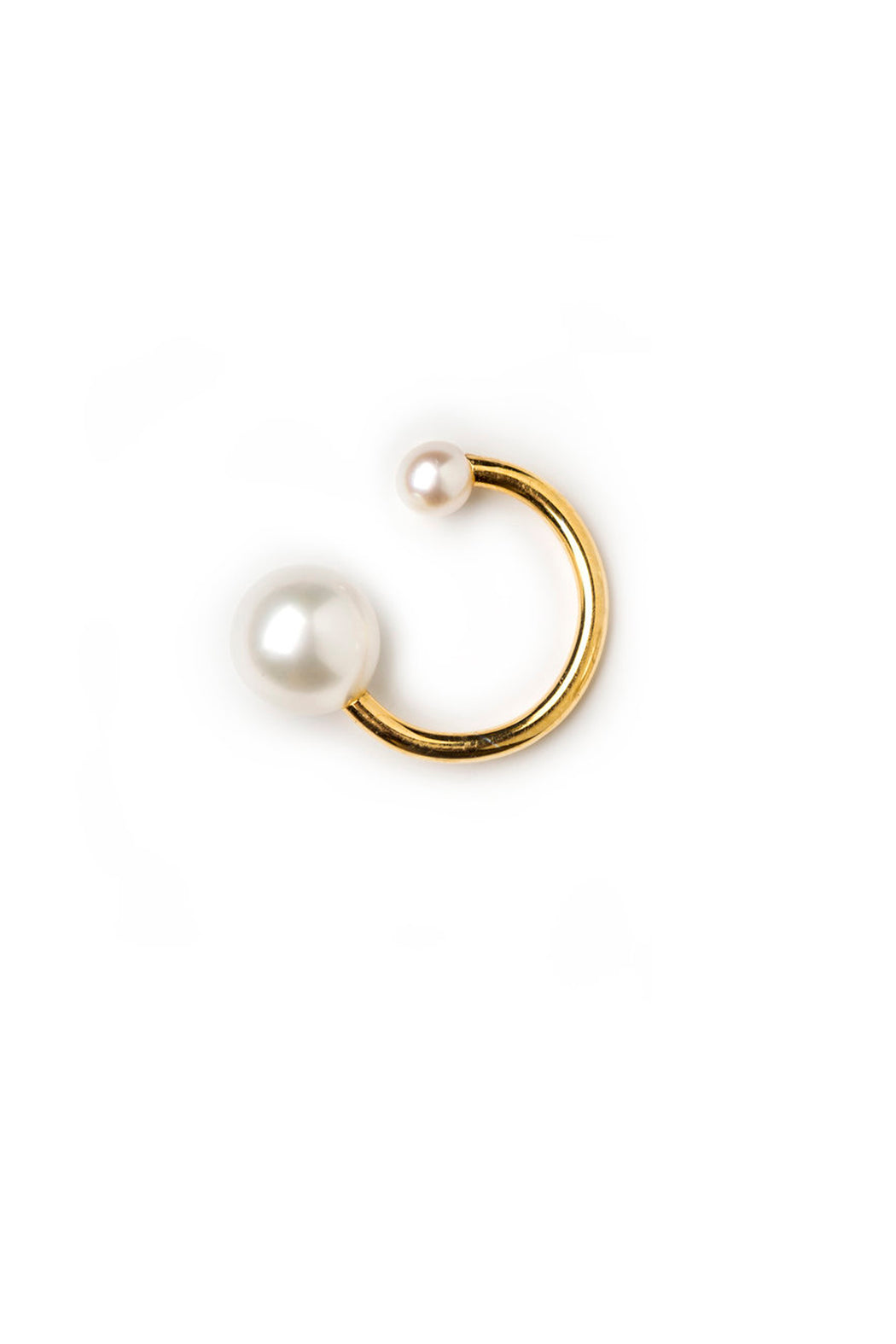 Iris Earclip w/ Pearls - Gold