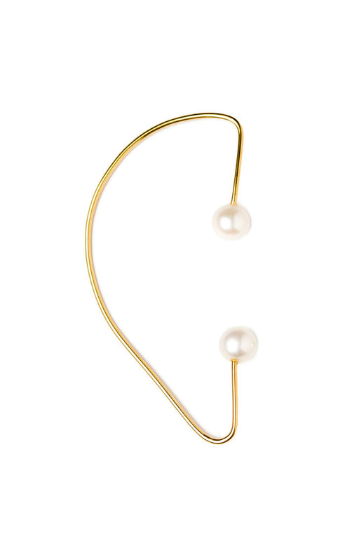 Iris Earwrap Pearls - Gold