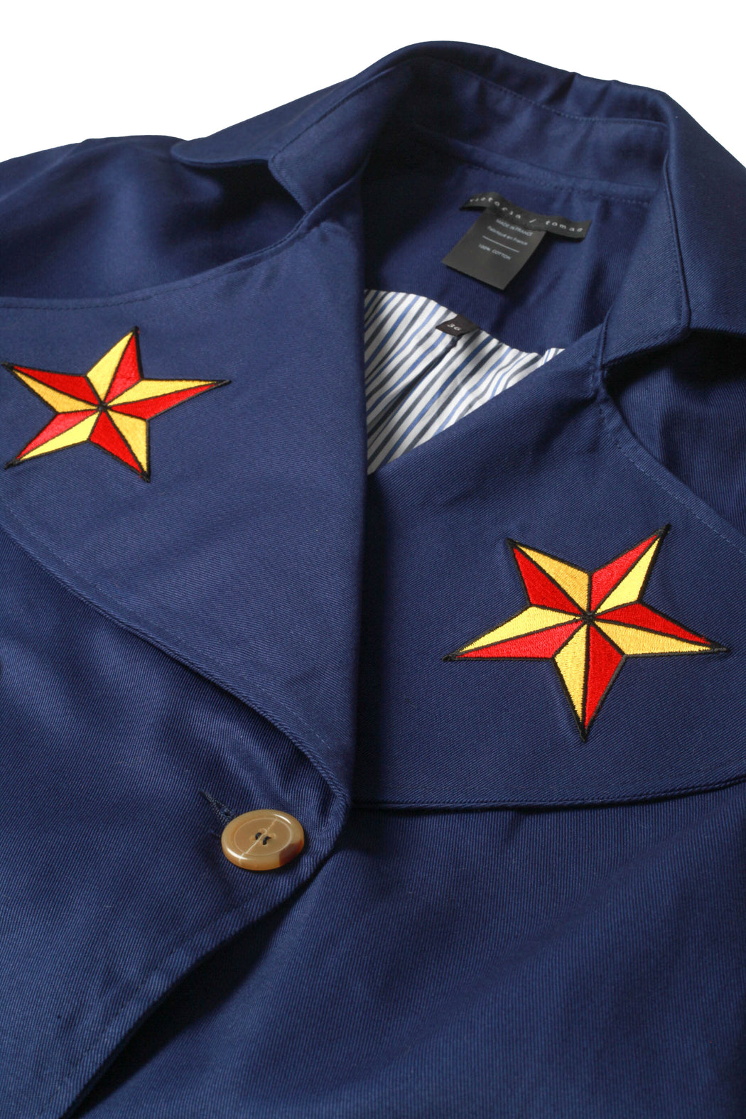 Patch Trench Coat - Navy
