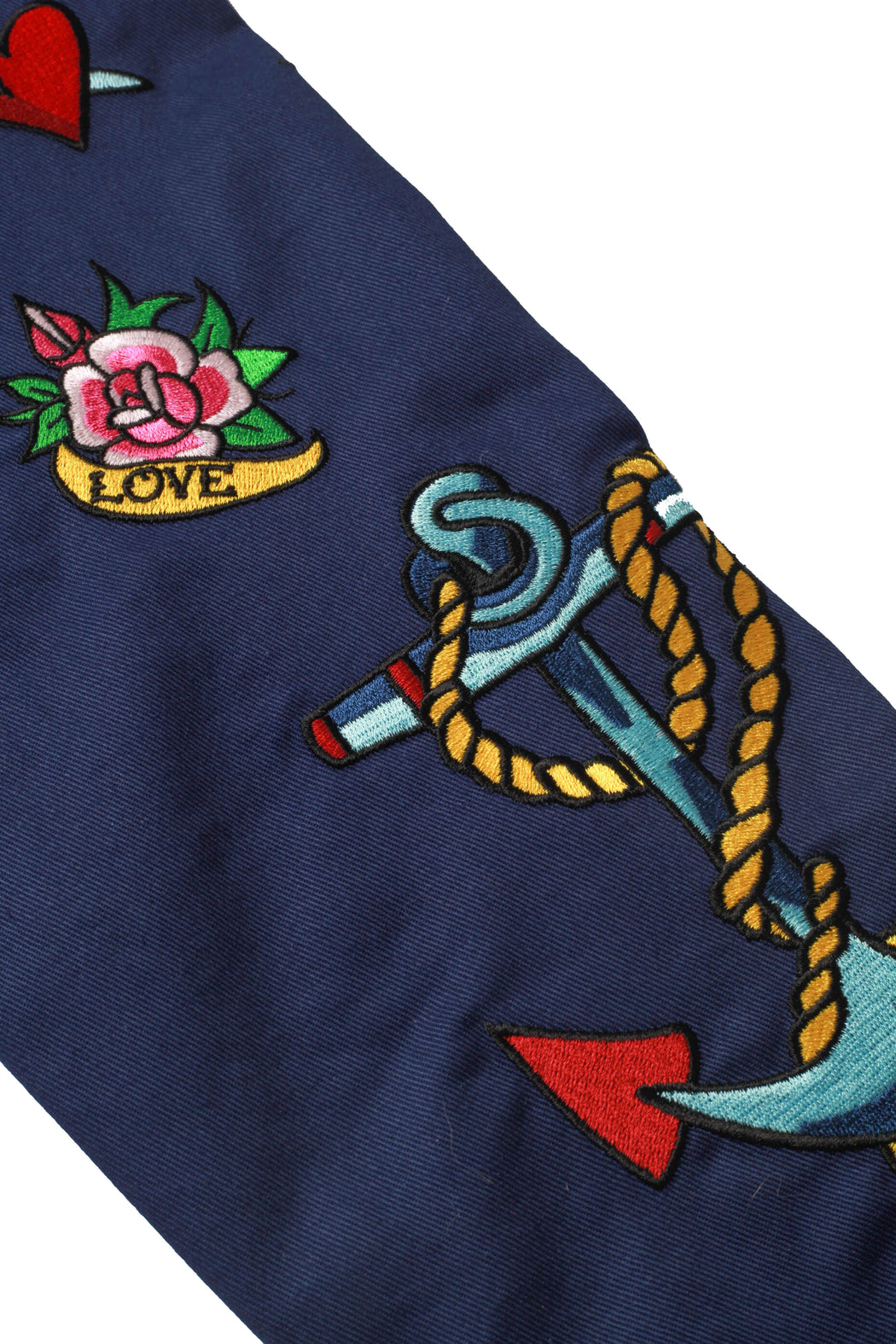 Patch Trench Coat - Navy