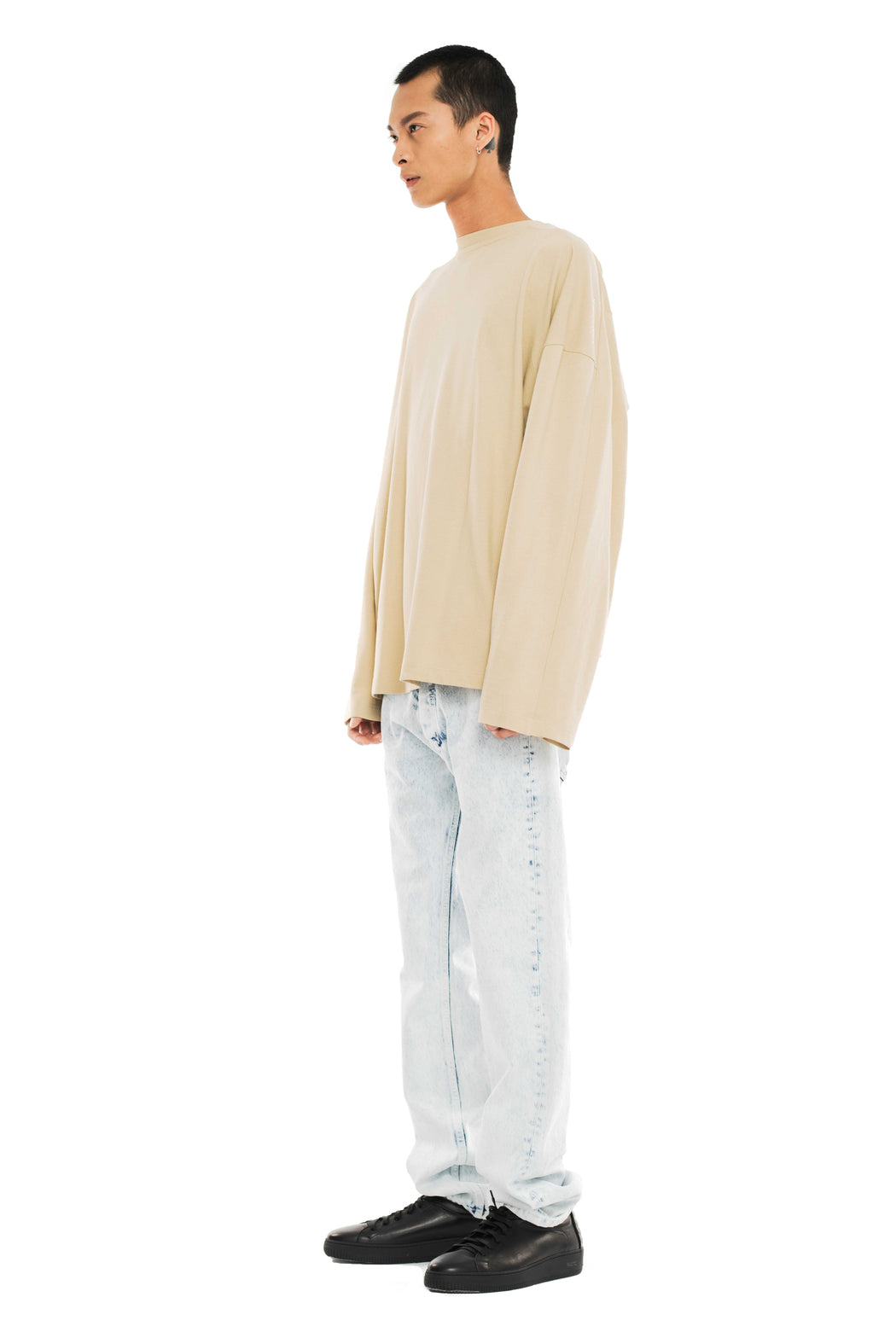 Fixed LS Double T-shirt - Beige
