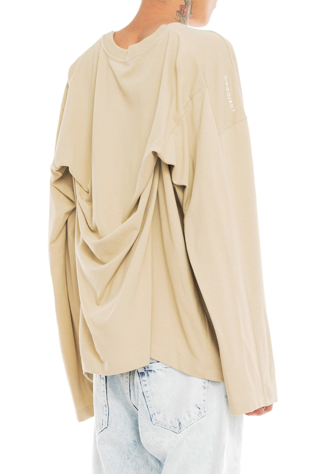 Fixed LS Double T-shirt - Beige