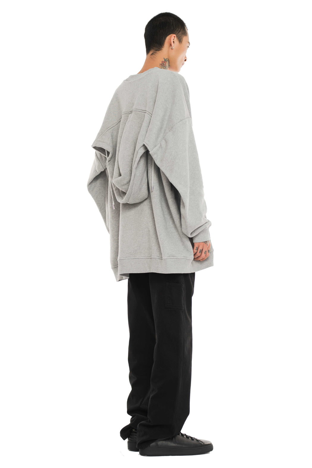 Paneled Hoodie - Grey
