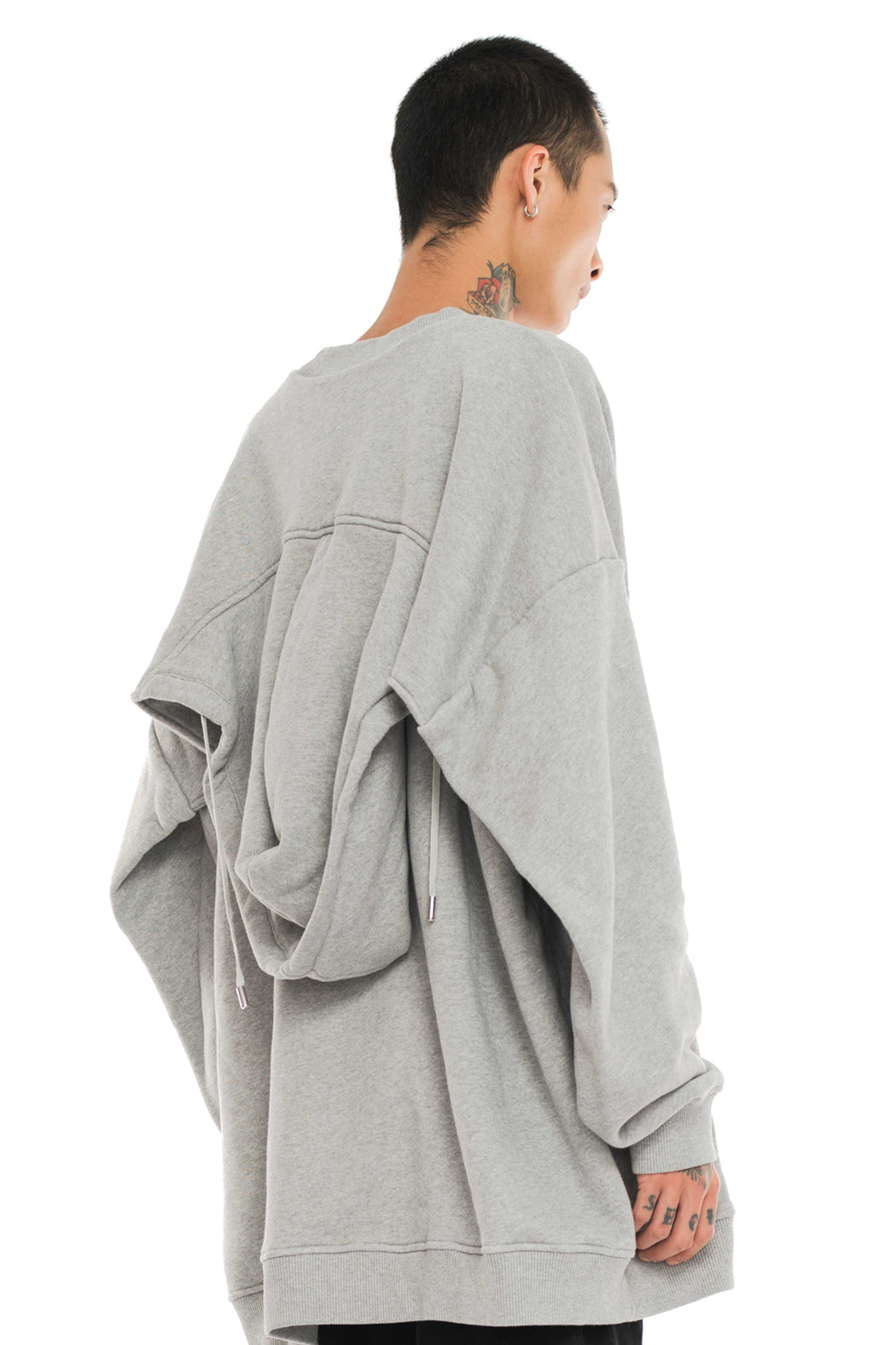 Paneled Hoodie - Grey