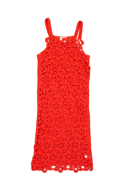 Lisbeth Crochet Dress - Red
