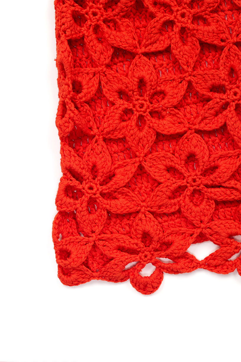 Lisbeth Crochet Dress - Red