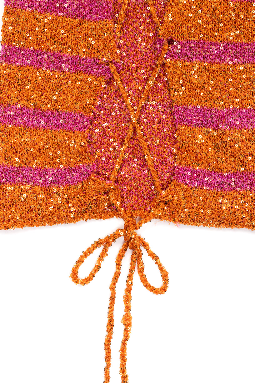 Katniss Knit Top - Orange/Pink