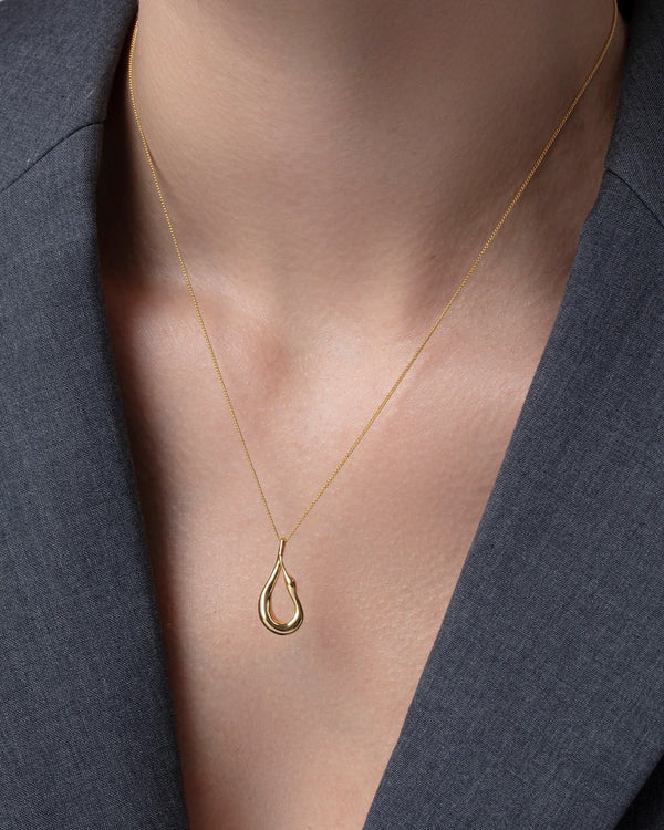 Mini Egret Pendant Necklace - Gold