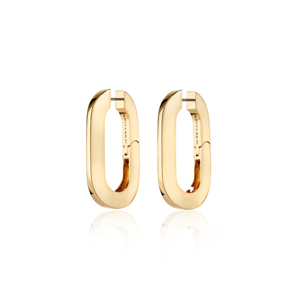 Mega U Link Earrings - Gold