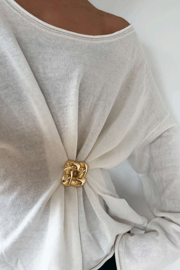 Woven Square Brooch