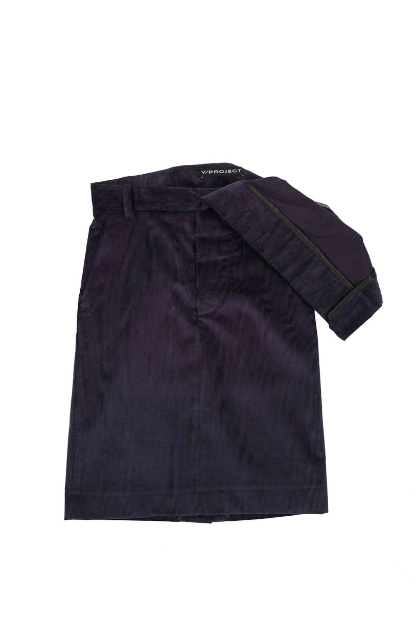 Asymmetrical Pencil Skirt - Navy