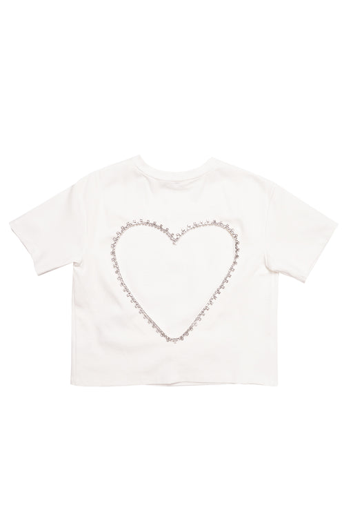 Open Heart Relaxed Tee - White