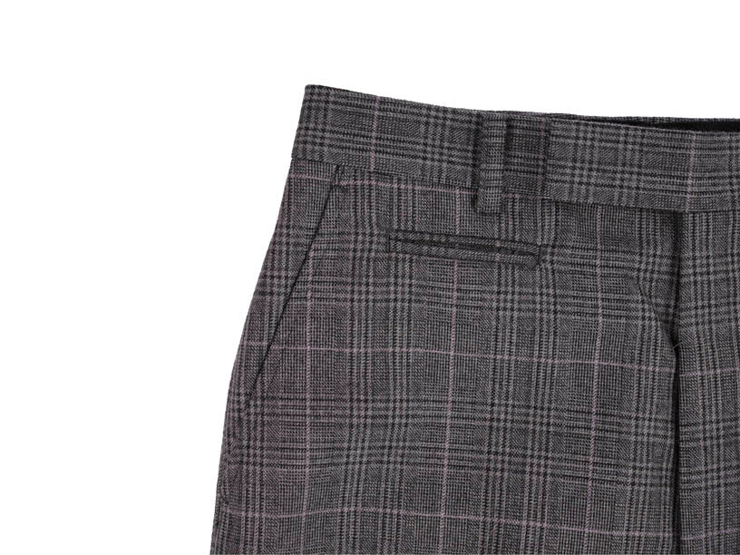 Check Trousers - Grey Plaid