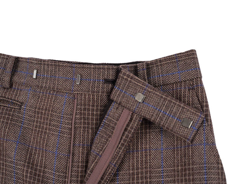 Check Trousers - Brown Plaid