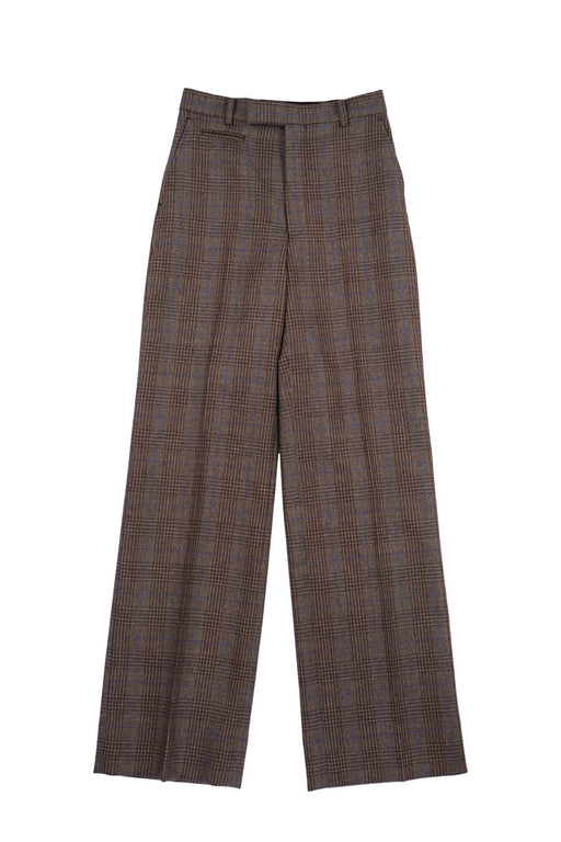 Check Trousers - Brown Plaid