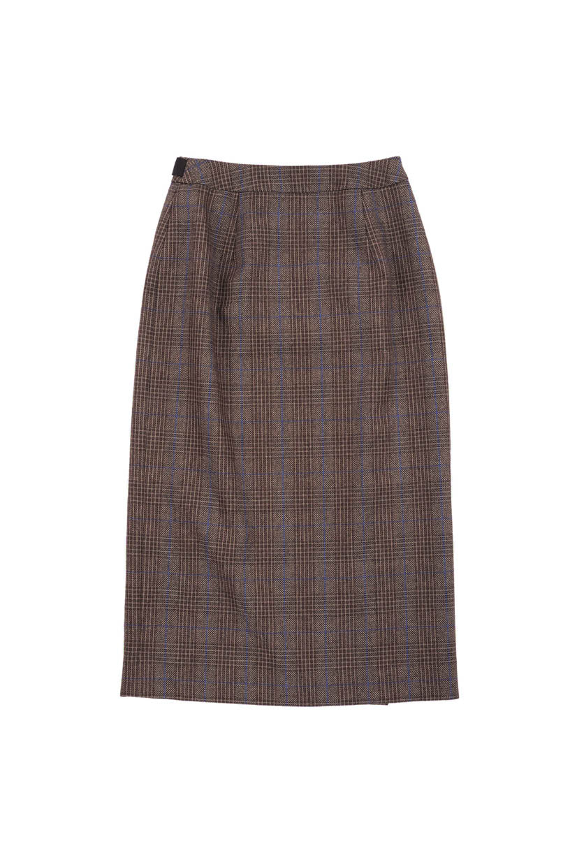 Check Skirt - Brown Plaid