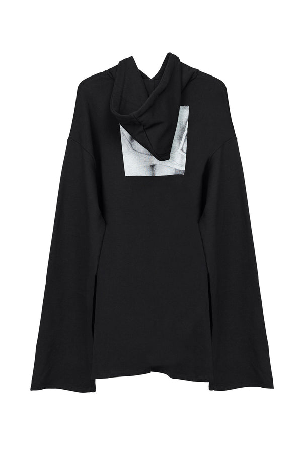 Bra Backprint Hoodie - Black