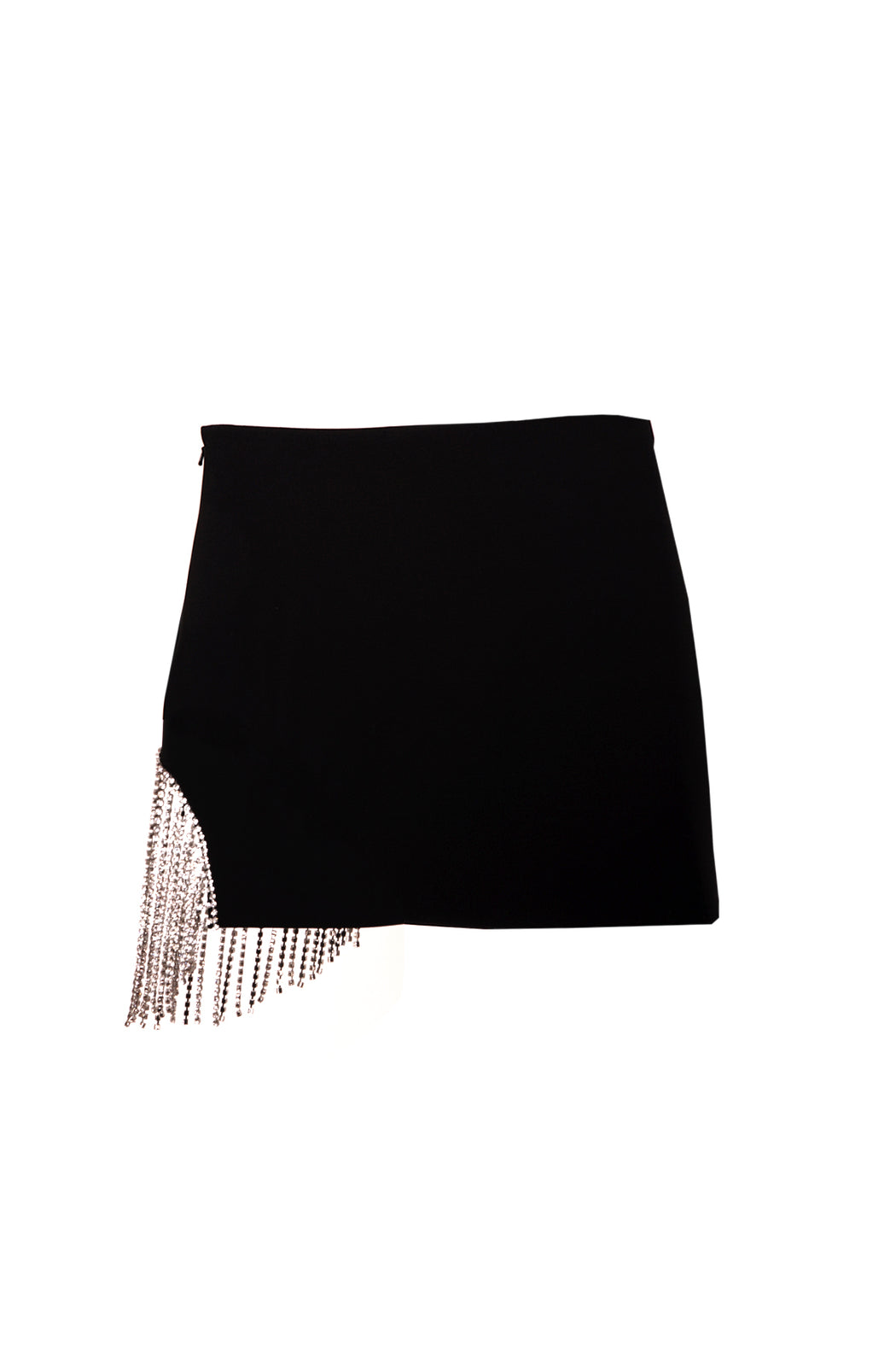 Crystal Fringe Skirt - Black