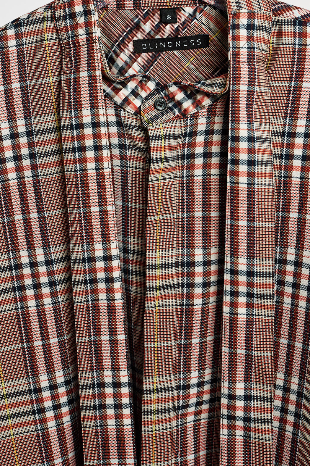 Oversized Checkered Shirt - Beige