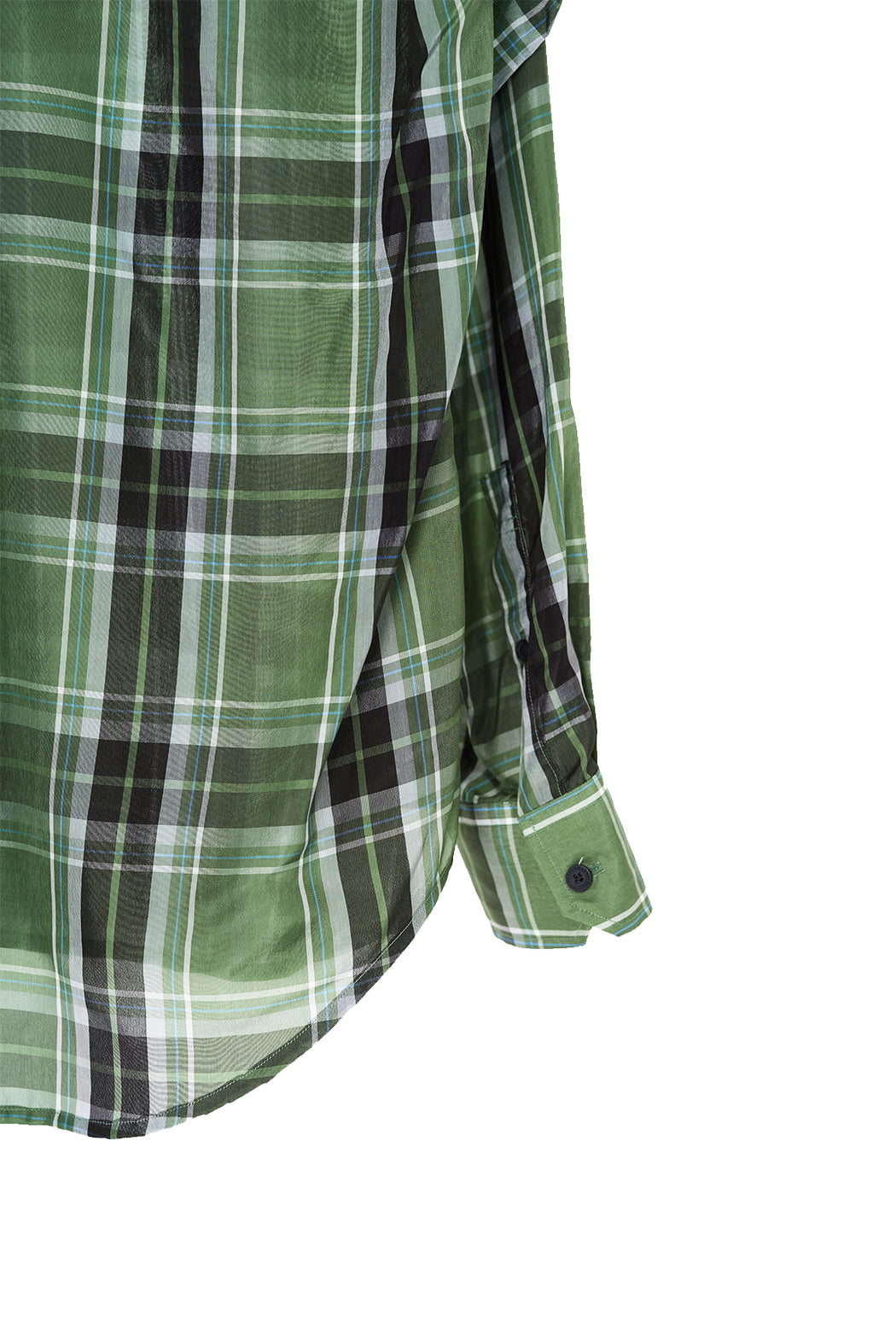 Hooded Shirt - Green Check