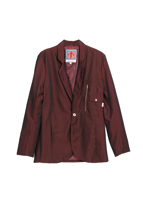 Blazer Jacket - Red/Iridescent