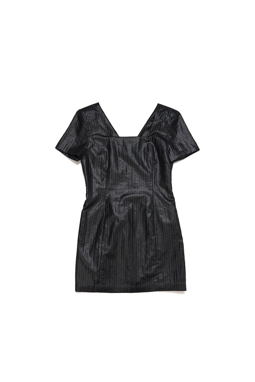 Square Neck Stripe Mini Dress