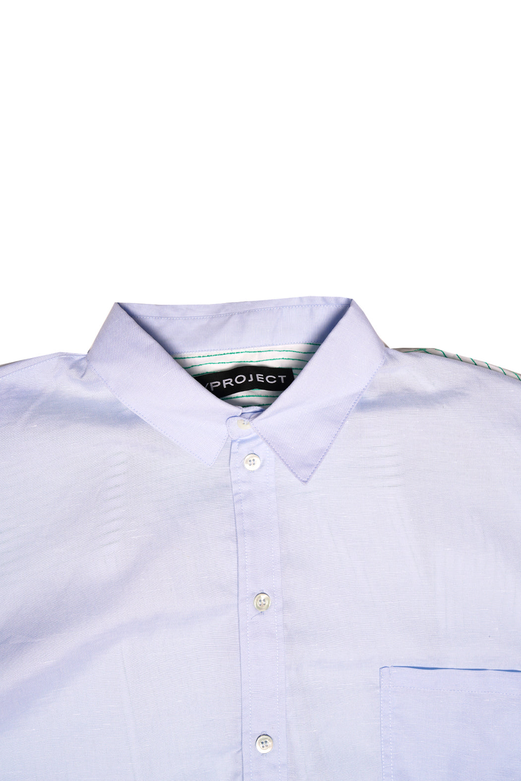 Four Sleeved Short Sleeve Shirt - Blue/Green Stripes