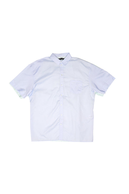 Four Sleeved Short Sleeve Shirt - Blue/Green Stripes