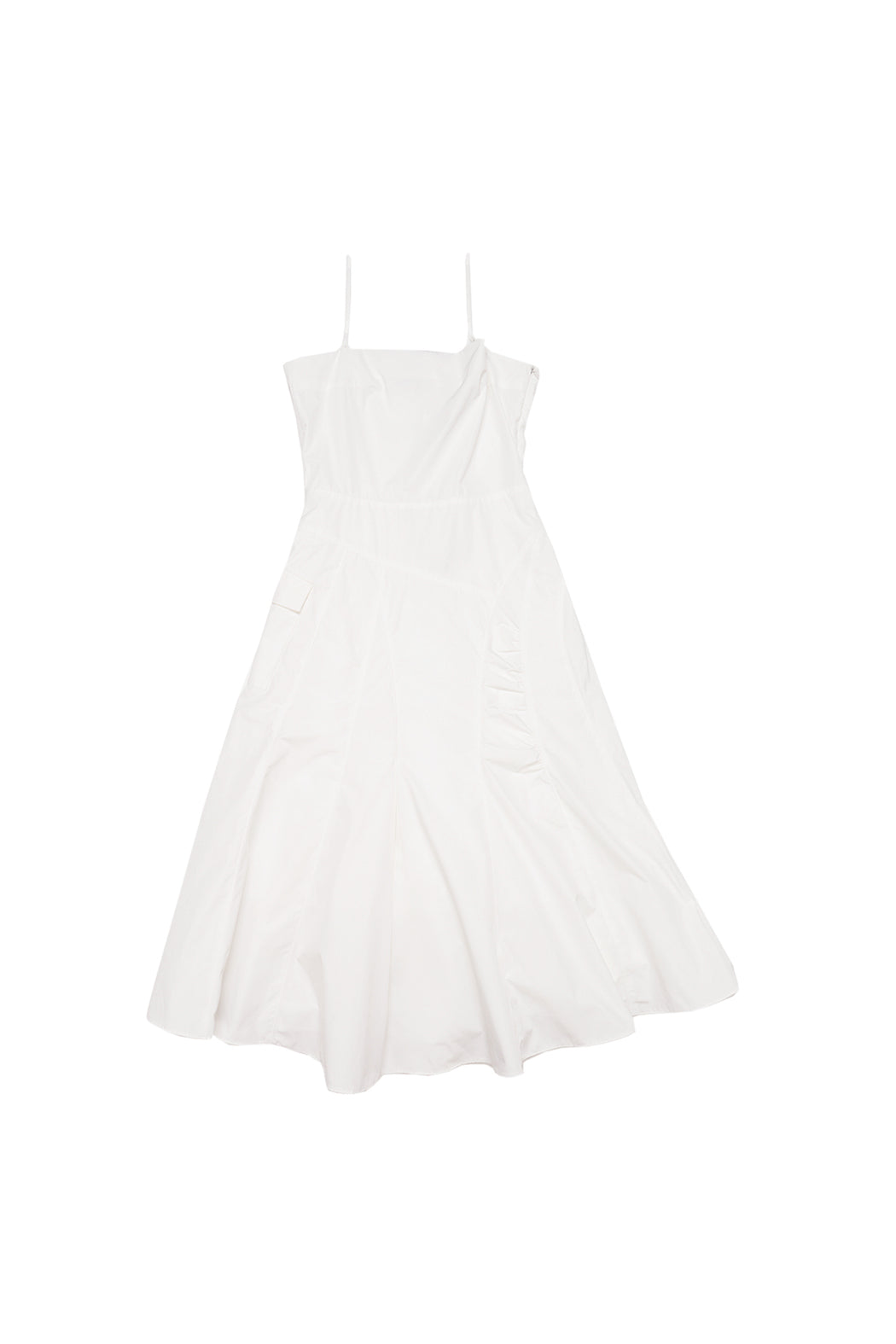 Cargo Flared Dress - White