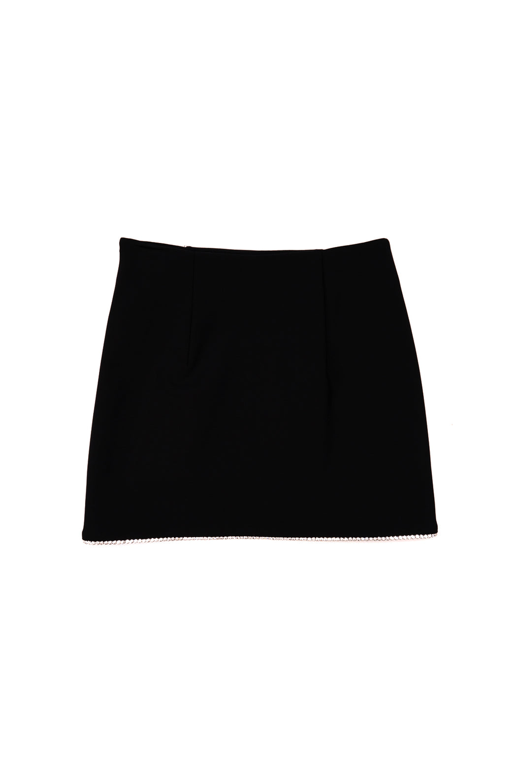 Crystal Wrap Mini Skirt - Black