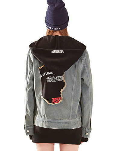 Hood Denim Jacket