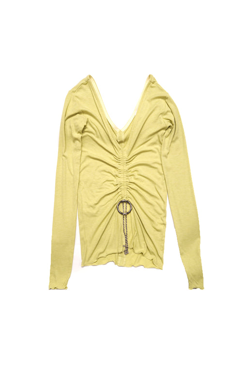 Rib V Neck - Green