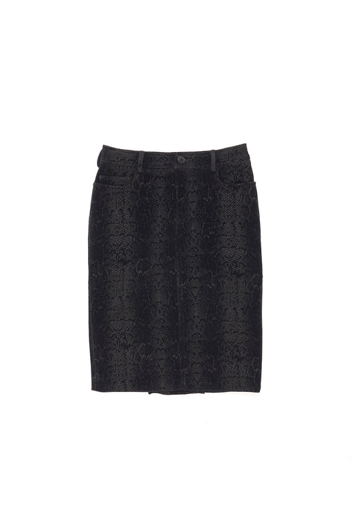 Snake Print Midi Skirt