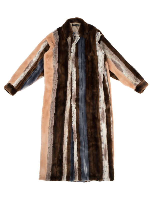 Faux Fur Coat - Dusty Pink