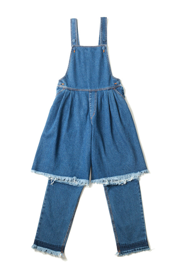 Dark Blue Demi-denim Dungarees