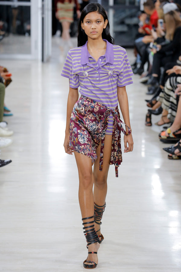 Double Polo Shirt - Violet/Yellow