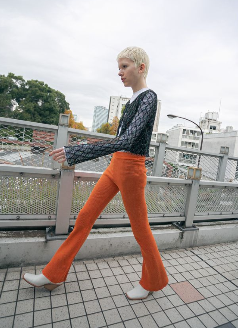 パンツ PERVERZE Double Face Rib Line Pants Double Face Rib Line Pants - Orange — CLASH