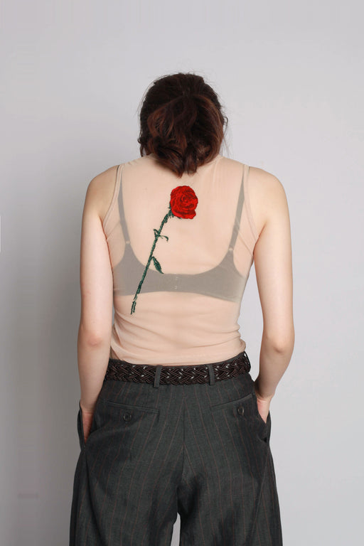 Mesh Tank w/ Rose