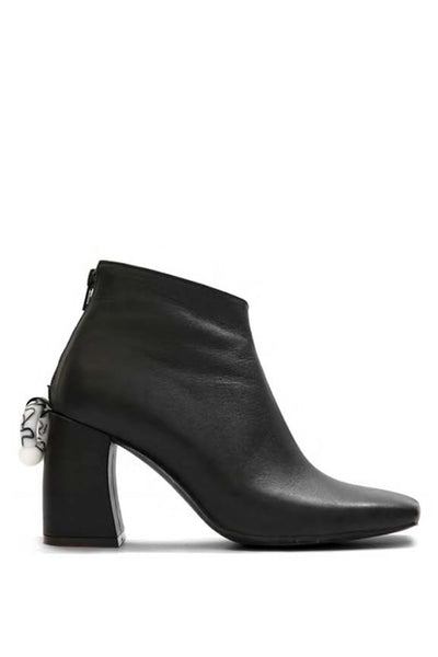 Square Toe Ankle Boot - Black