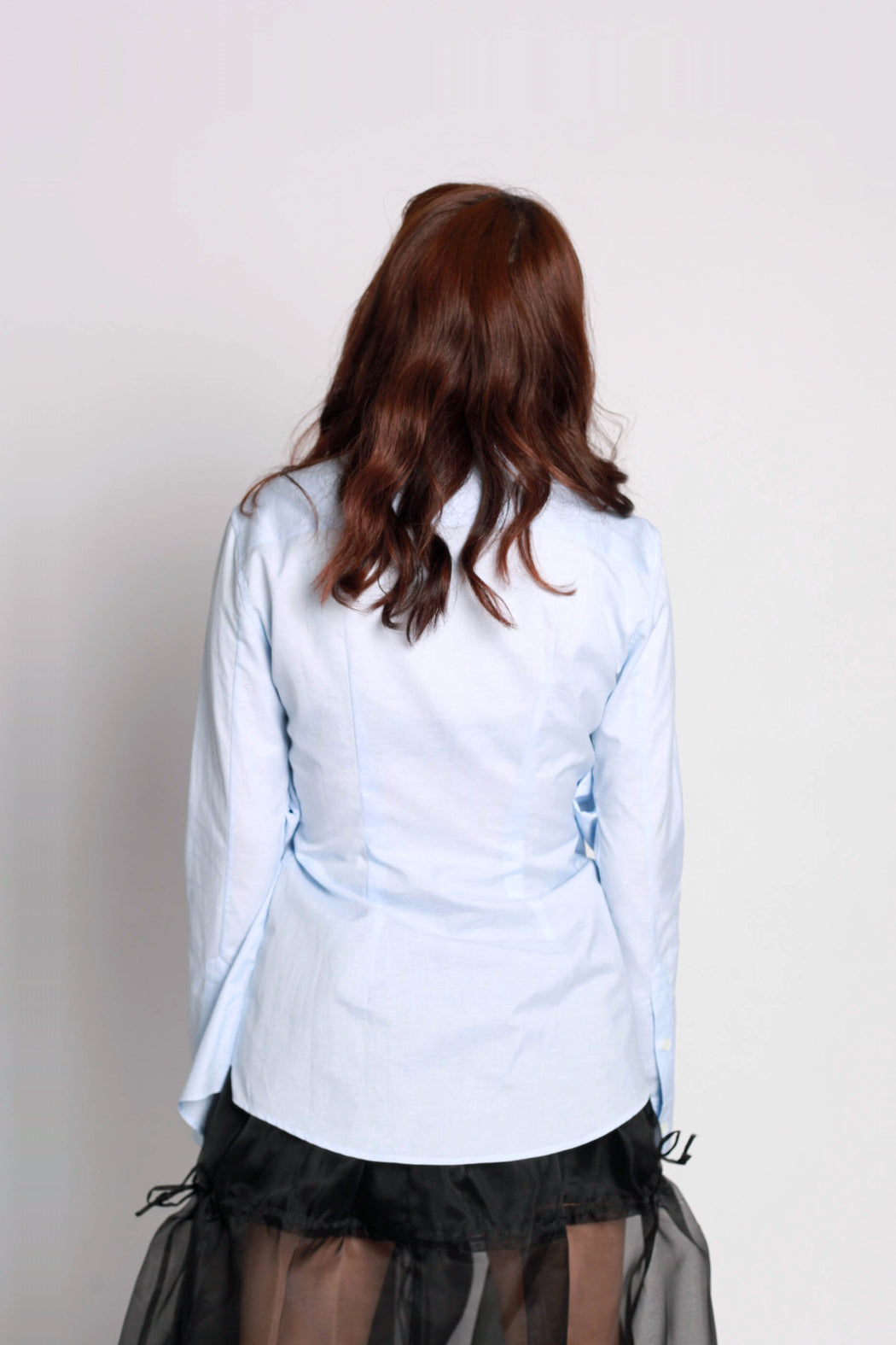Double Front Fitted Shirt - Blue