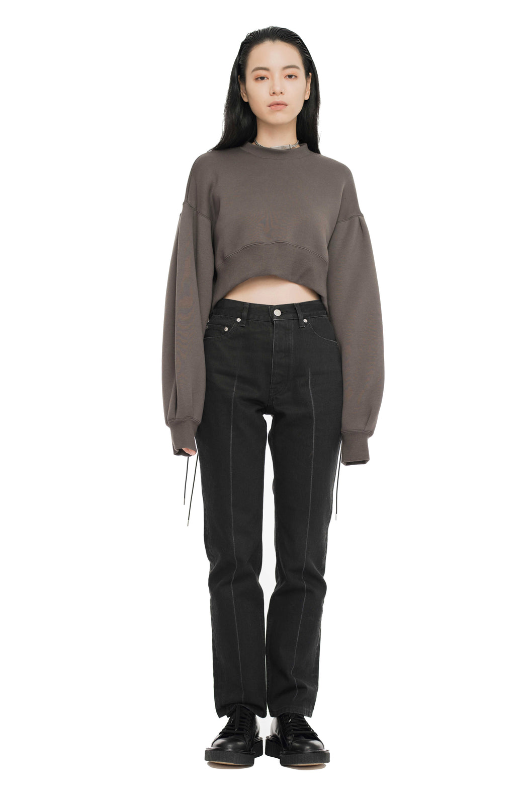 Cropped Pullover - Grey