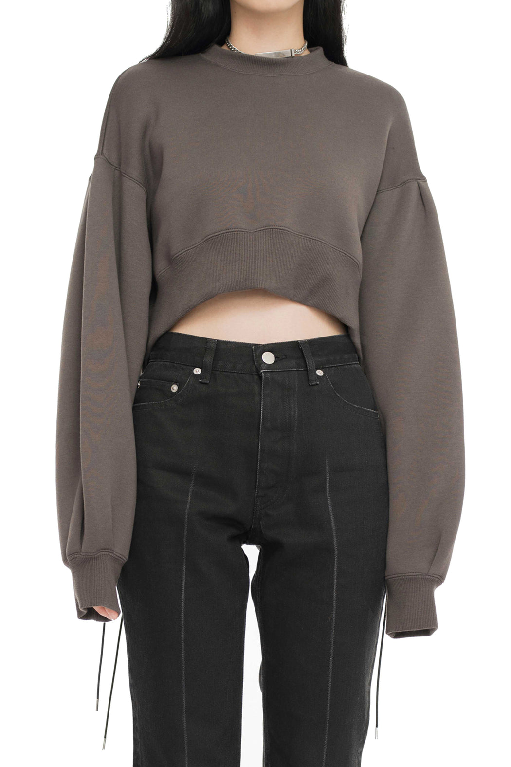 Cropped Pullover - Grey