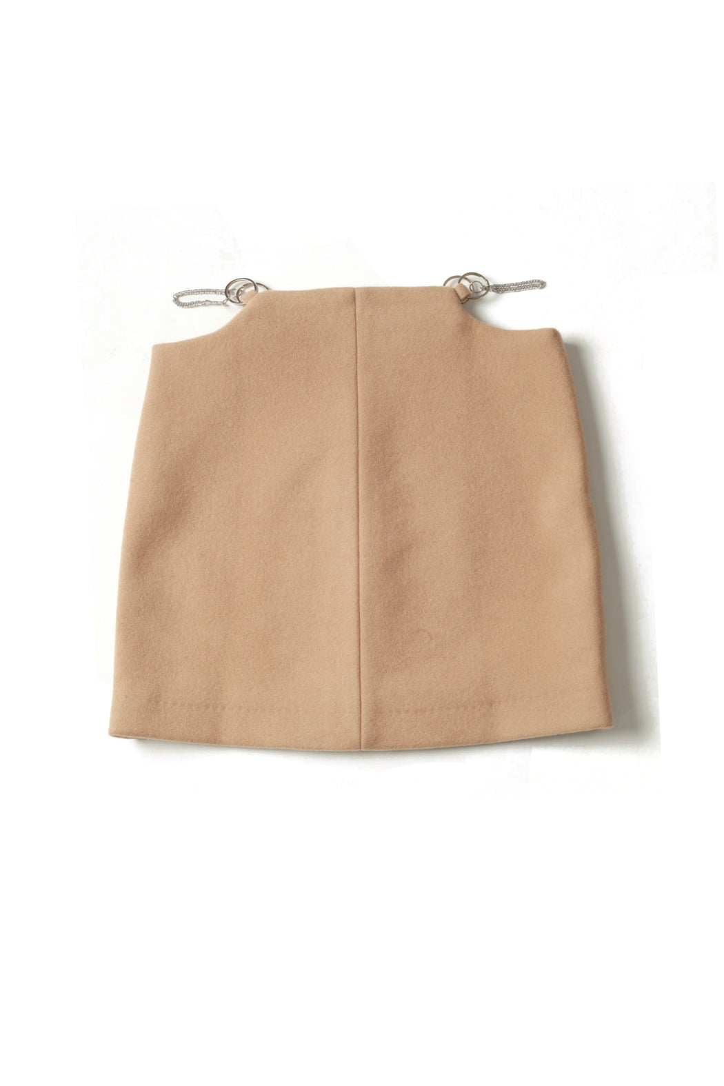 Louiza - Nude Double Faced Wool Skirt